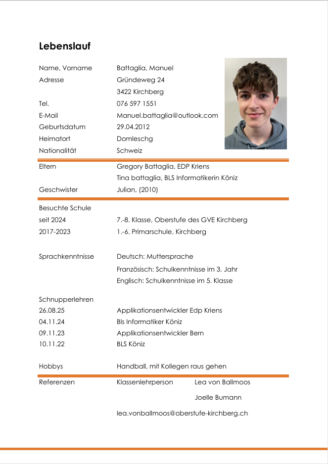 Lebenslaufbild